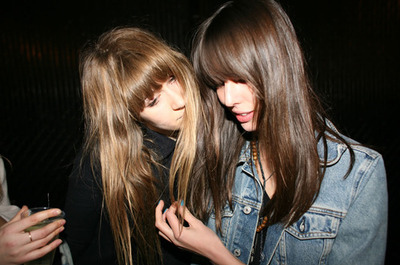 bangs,  blonde and  brunette