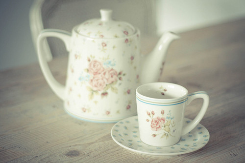floral, pretty and tea