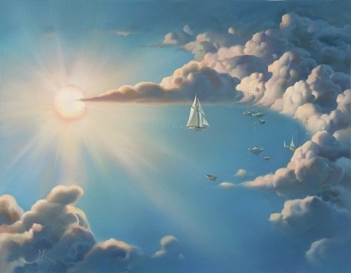 arat, boat and cloud