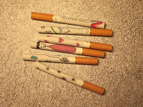 art, cigarette and cigarette art