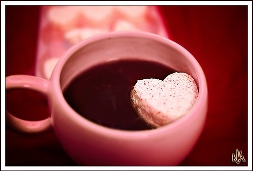 coffee, cup, heart, heart coffee pink, heart marshmallow, love, mug 