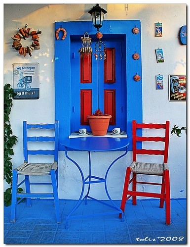 architecture, blue and chair