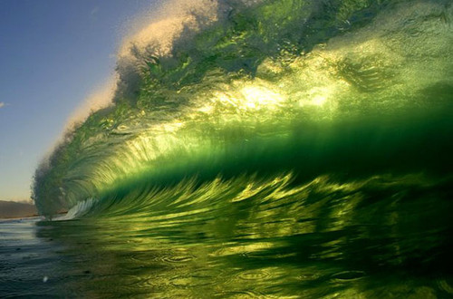 curl, green and light