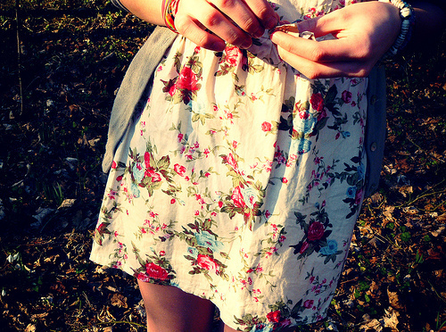 clothes, dress and floral print