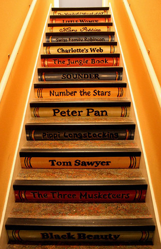 architecture, book and book stairs