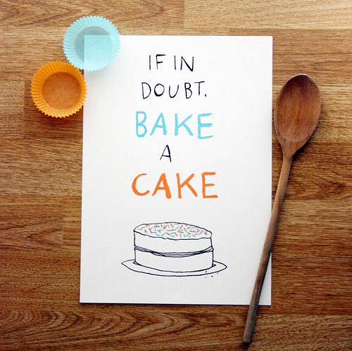 baking, cake and drawing