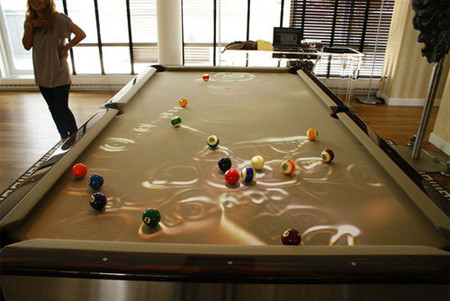 art,  cuelight pool table! and  funny