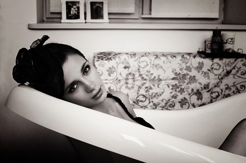 bath, beauty and black and white