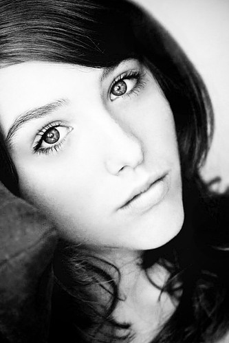 beauty, black and white and eye