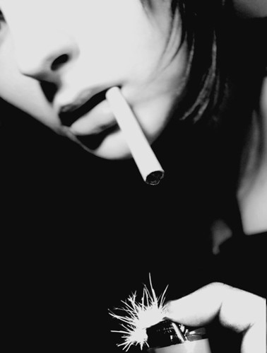 black and white, cigarette and deviant