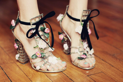fashion,  flowers and  heels