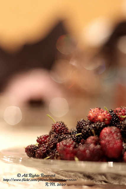 bokeh, fruits and mulberry