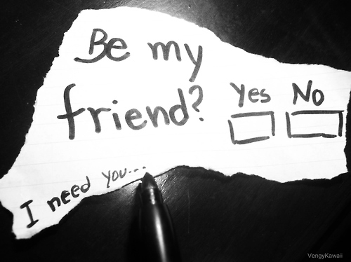 friend, need and paper