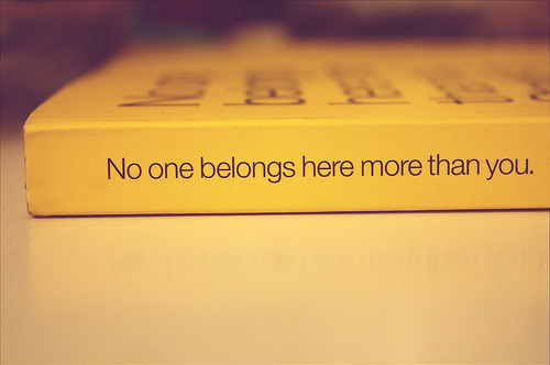 belong, book and here
