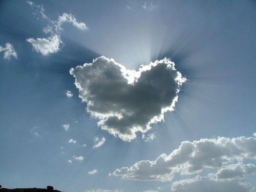blue, cloud, great love, heart, love, lovely