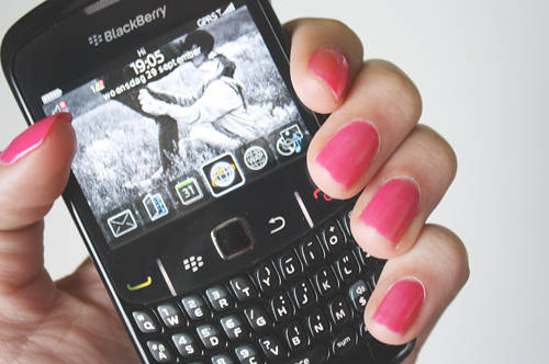 8520, blackberry, love, mobile, nails, pink