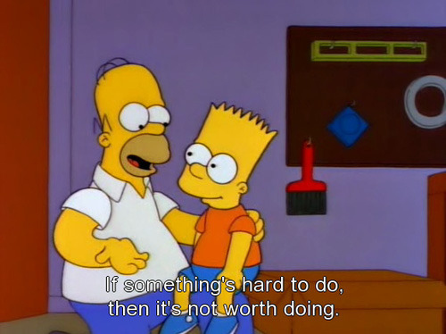 bart, homer and quote