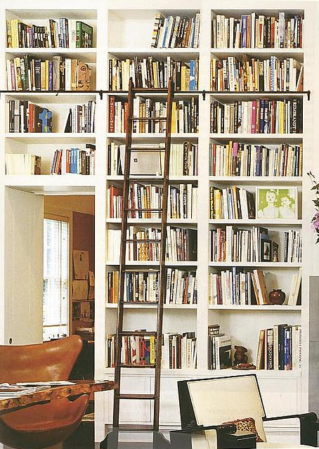 books, bookshelves and home