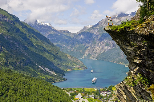 beautiful, cliff and geiranger