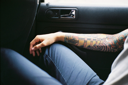 arm, car and full sleeve