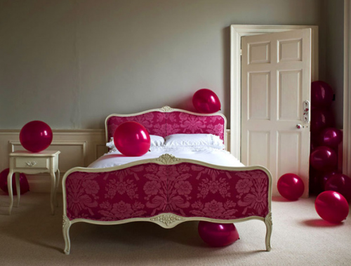 balloons, bed and cute