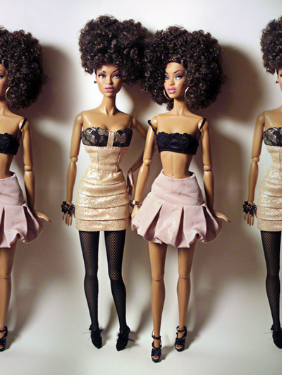 black barbie dolls with afros