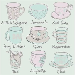 camomile,  chai and  cups