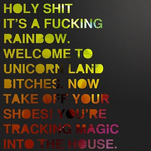 funny, lol and rainbow