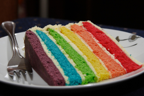 cake, colourful and delicious