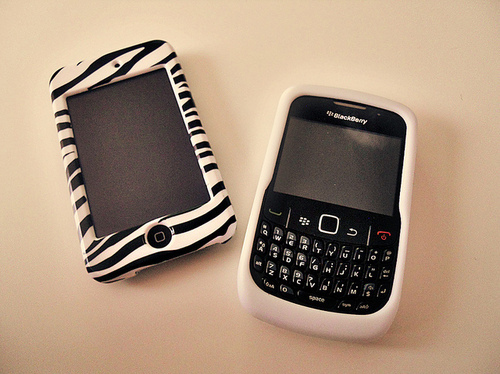 black, blackberry and cell phone