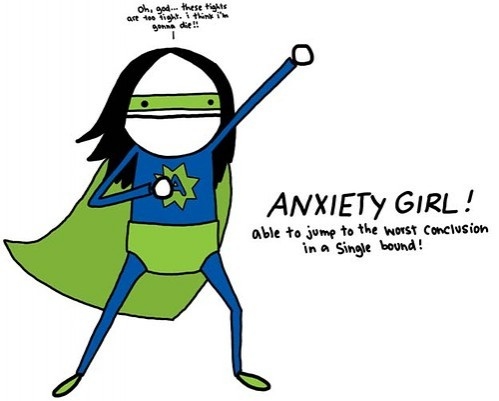 anxiety, anxiety girl and cartoon