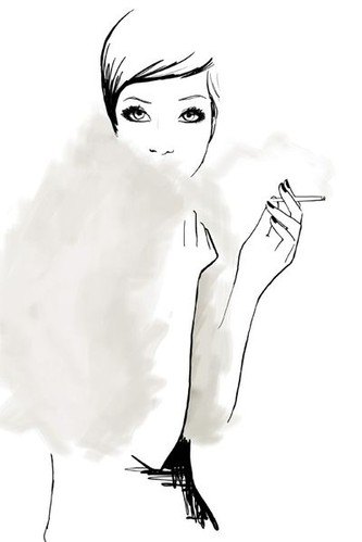 cigarette, concept and doodles