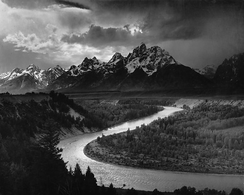 ansel adams, clouds and landscape
