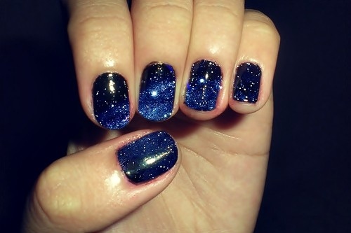 amazing, blue, galaxy, nail polish, navy, sky, stars