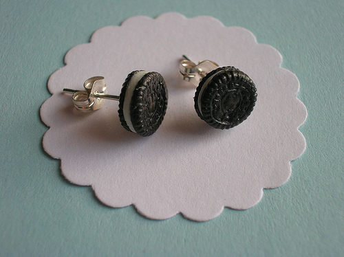 cool, earrings and oreos