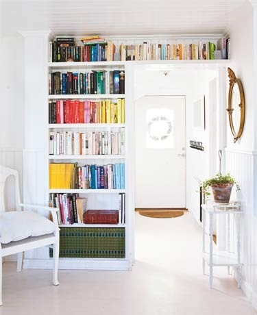 accesories, bookcase and books