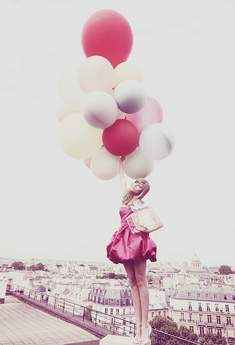 art, balloons and baloon girl