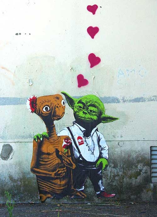 art,  banksy and  et yoda