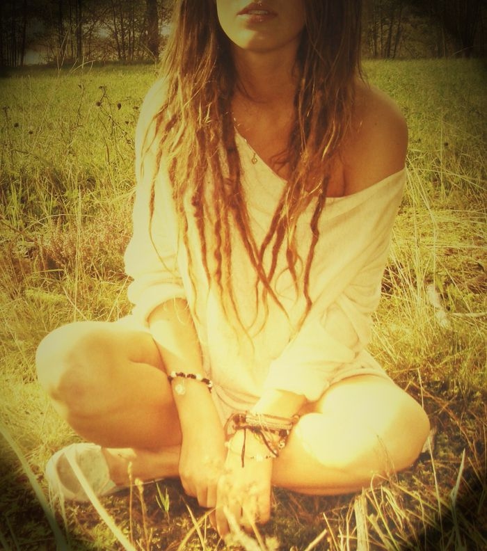 beautiful, brunette and dreads
