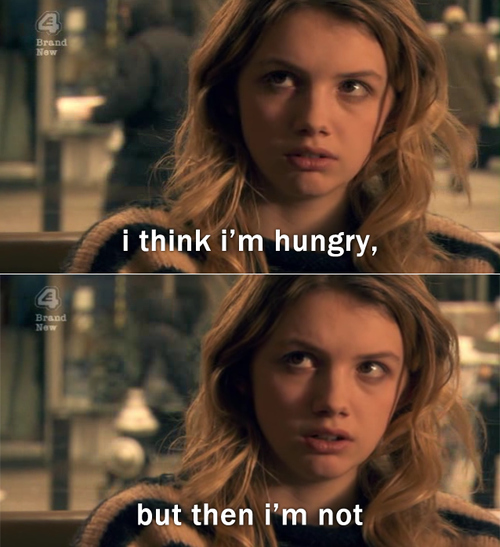 cassie, hungry, jeansandcupcakes, skins, text