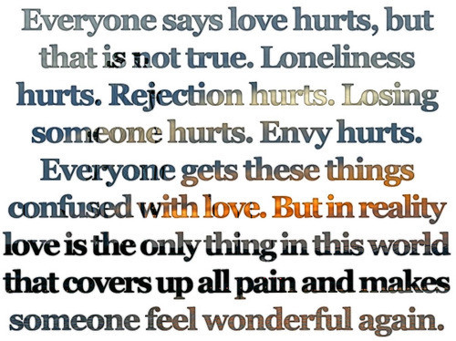 confusion, love and love doesnt hurt