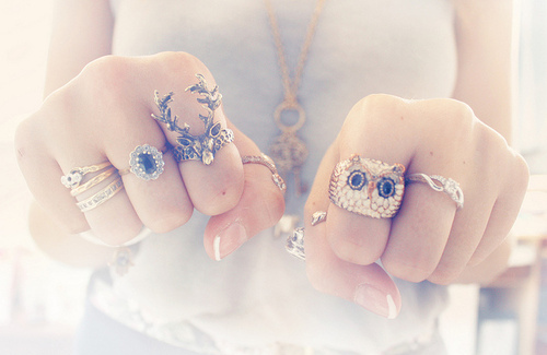 girl, necklace and owl