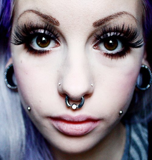 adorable, alternative, angelica, big eyes, cheeks, ear stretching