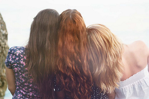 blonde, brunette, ginger, giovanna e bruna, girl, hair