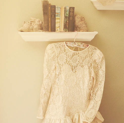 books, dress and lace
