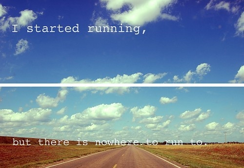 clouds, quote and run