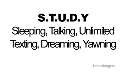dream, sleep and study