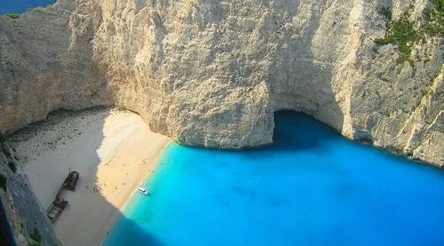acantilado, agua, azul, beach, blue, greece