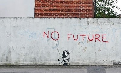 banksy,  future and  pessimism