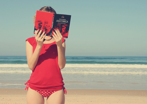 beach, bikini and book